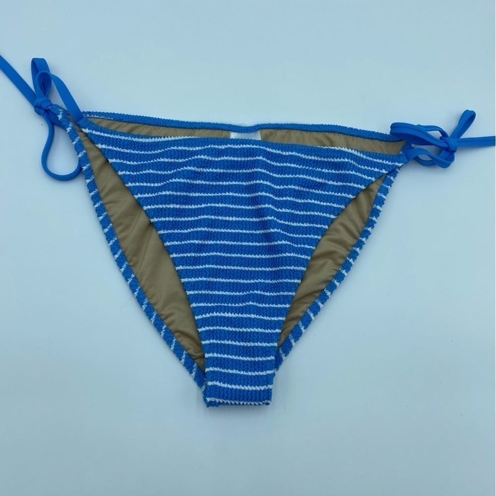 Shade & Shore Blue With White Strip‎ String Bikini XL